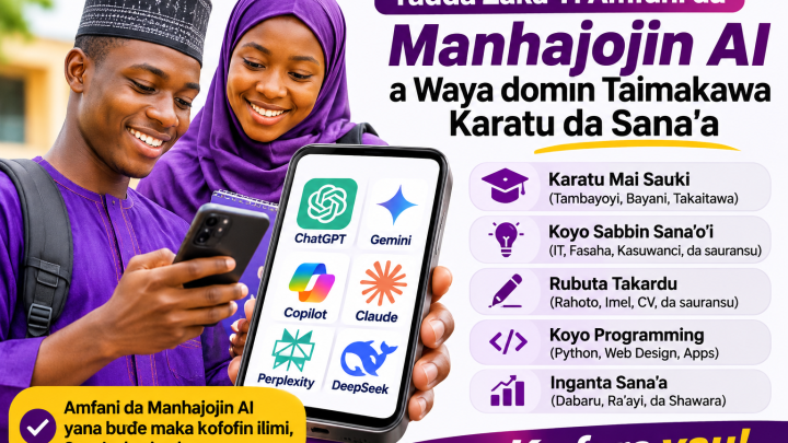 Yadda Zaka Yi Amfani da Manhajojin AI a Waya domin Taimakawa Karatu da Sana’a
